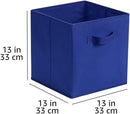 Amazon Basics Cube Organizer Storage Bins Handles, Collapsible Fabric, Pack of 6, 13"x13"x13", Navy by CozyNest Decor