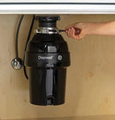 GE Disposall Continuous Feed 1 Horsepower Motor Garbage Disposer, Good for Grinding: Cooked Meat, Beans, & Seeds, Easy Install Kit, Non-Corded, Recommended Families of 4 or More, GFC1020N by CozyNest Decor