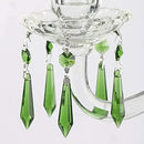 HDCRYSTALGIFTS 25pcs 55mm Green Crystal Icicle Pendant Chandelier Prisms Drops Lamp Candle Holders Curtain DIY Parts by GreenHaven Gardens