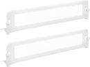 BABY JOY Double Sided Bed Rail Guard, 2 Pack, Extra Long, Swing Down for Convertible Crib, Folding Baby Safety Bedrail for Kids Twin Full Size Queen King Mattress, Rails for Toddlers (White, 71") by TinyTreasures Baby Boutique
