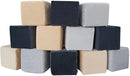 Wonder Space Plush Foam Blocks - Nursery Building & Stacking Toys for Toddlers Boys & Girls, Soft Smooth Velvet Cover, Early Education Gross Motor Skills & Brain Development (12 Cubes, Castle Rock) by TinyTreasures Baby Boutique