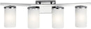 Kichler Crosby 31" 4 Light Vanity Light Satin Etched Cased Opal Olde Bronze® by CozyNest Decor