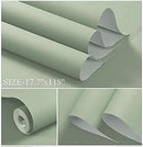 Dimoon 787''x17.7'' Green Peel and Stick Wallpaper Contact Paper Modern Self Adhesive Wall Paper Removable Renter Friendly Textured Solid Color Shelf Cabinet Vinyl Roll (787''x17.7'',Light Green) by GreenHaven Gardens