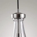 Raindrop Pendant Lights Set of 2, Nickel Pendant Lights Kitchen Island, Brushed Nickel Kitchen Island Light Dining Room Light Fixture, Chandelier for Bedroom Bathroom,Bulb Included by CozyNest Decor
