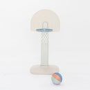 PLAYSMOL Basketball Hoop for Toddlers & Kids, Rainbow Backboard with Blue Rim, Indoor Outdoor Mini Basketball Hoop, Adjustable Height, Colorblock Plush Ball Included, Ages 18m+ by TinyTreasures Baby Boutique