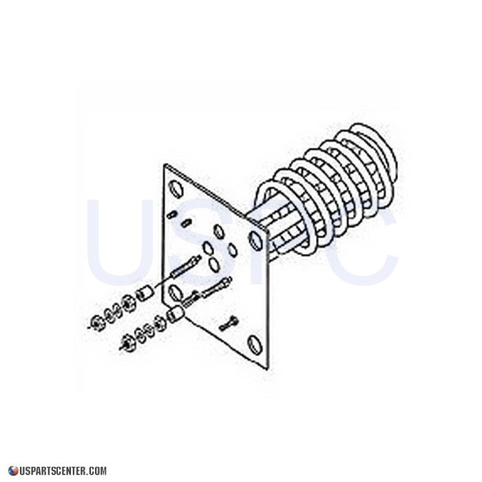 Allied Plate Element, 5 in x 5 in Plate, 2 Thermowell's, 11kW