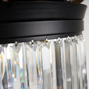 42" Modern Downrod Mount Crystal Ceiling Fan with Lighting and Remote Control by ParrotUncle