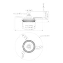 42" Modern Downrod Mount Crystal Ceiling Fan with Lighting and Remote Control