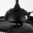 42" Modern Downrod Mount Crystal Ceiling Fan with Lighting and Remote Control