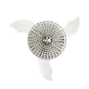 42" Servantes Modern Downrod Mount Crystal Ceiling Fan with Lighting and Remote Control