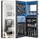 42.5 Inches Lockable Jewelry Mirror Wall Cabinet with 3-Color LED Lights by LJGDeals