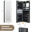 42.5 Inches Lockable Jewelry Mirror Wall Cabinet with 3-Color LED Lights by LJGDeals