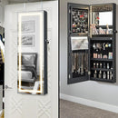 42.5 Inches Lockable Jewelry Mirror Wall Cabinet with 3-Color LED Lights by LJGDeals