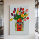 Tulips in a Yorkshire Tea Tin