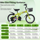 Fkznpj - 16" Sporty Kids Bike With Training Wheels And Stand Adjustable Saddle Suitable For Boys And Girls Aged 4 - 8 Years Tall Height 41 - 46" Available In A Variety Of Colors by HouseOfZazla