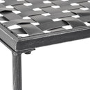 Luna Outdoor Iron Coffee Table - Black Brush Silver by HouseOfZazla