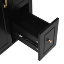 Elegant Bathroom Vanity With Ceramic Sink, Soft Close Doors And Drawers, Double Storage Racks by HouseOfZazla
