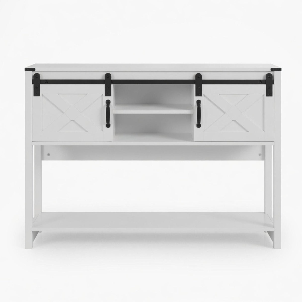Farmhouse Entryway Table With Sliding Barn Door, photo 23 of 40