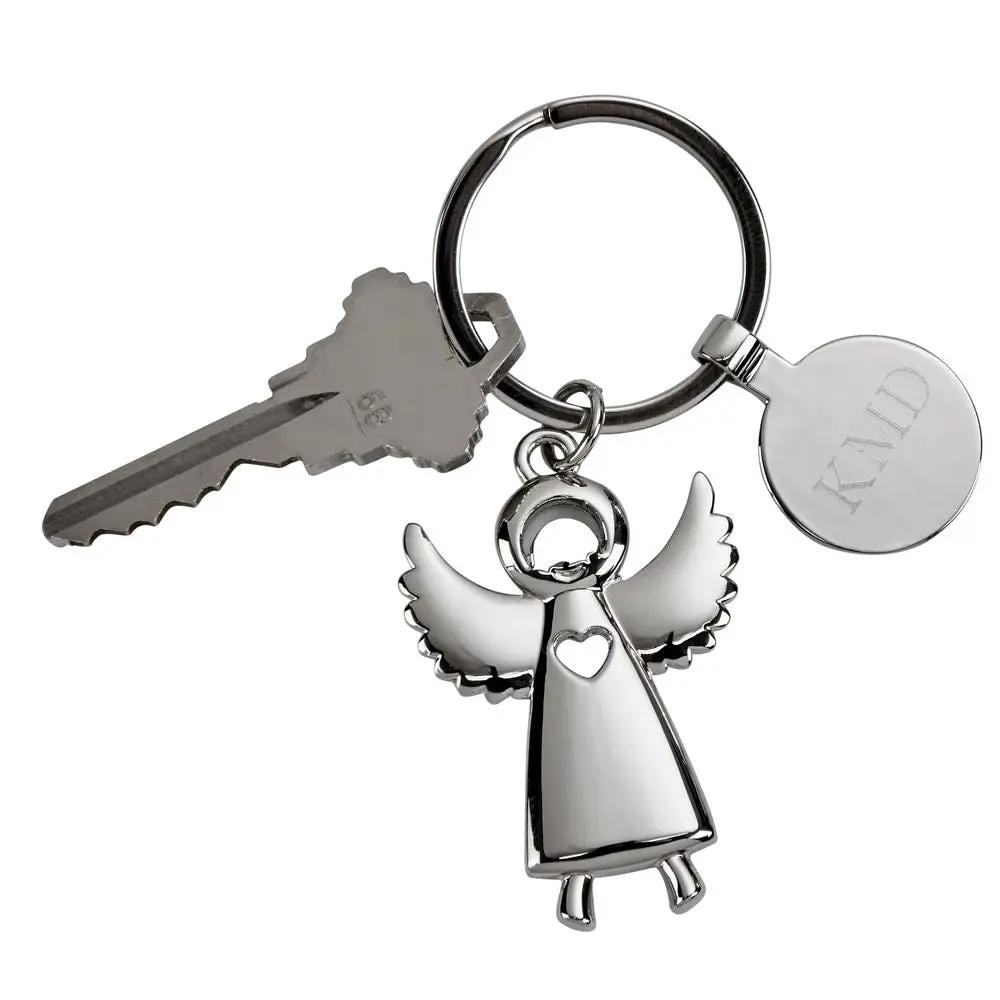 Standing Angel Keychain with Engraving Tag, 3.5", photo 2 of 5