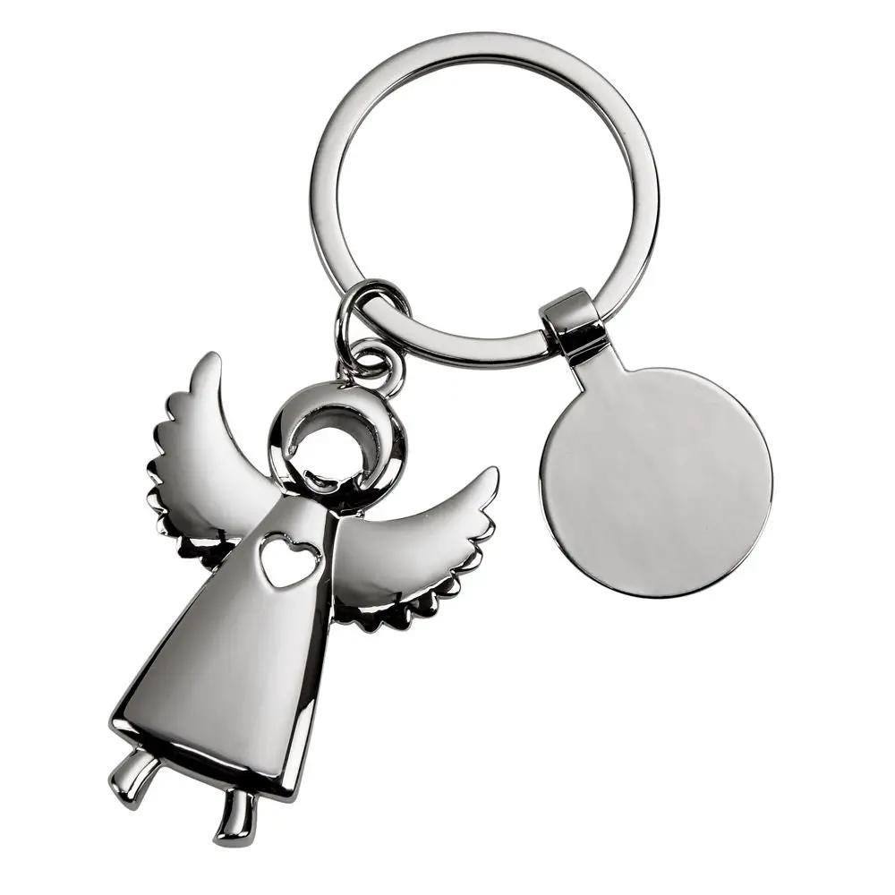 Standing Angel Keychain with Engraving Tag, 3.5", photo 3 of 5