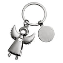 Standing Angel Keychain with Engraving Tag, 3.5" by creativegiftsdirect