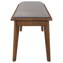 Upholstered Dining Bench - Brown / Gray