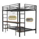 Ethan - Bunk Bed With Desk, Charging Station, Storage Shelves by HouseOfZazla