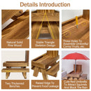 GBruno Squirrel Feeder Wooden Squirrel Picnic Table