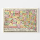 Vintage Map of South Dakota 1897