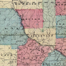 Vintage Map of Minnesota 1868