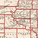 Vintage Map of South Dakota 1893