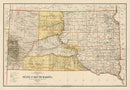 Vintage Map of South Dakota 1901