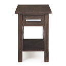 Kitchener - Narrow Side Table - Warm Walnut Brown