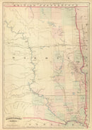 Vintage Map of Dakota Territory 1875