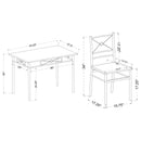 5 Piece Rectangle Dining Set With Tubing Base by HouseOfZazla