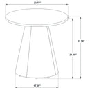 Franklin Round Wood Pedestal Side End Table Grey and Dark Brown