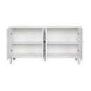 Accent Cabinet 4 Door Wooden Cabinet Sideboard Buffet Server Cabinet Storage Cabinet, For Living Room, Entryway, Hallway, Office, Kitchen And Dining Room - White Wash by HouseOfZazla
