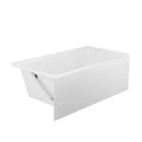 Alcove Soaking Bathtub With Skirt - Back-To-Wall Design, Compact - Glossy White by HouseOfZazla