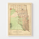Dakota Territory Historic Map 1876