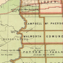 Dakota Territory Historic Map 1876