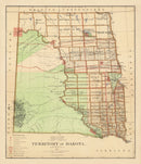 Dakota Territory Historic Map 1876