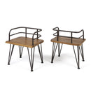 Zion Industrial Wood and Metal Chair (Set of 2)