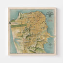 Vintage Map of San Francisco, California 1915