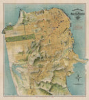 Vintage Map of San Francisco, California 1915