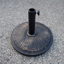 Antique Bronze 28 lbs Round Concrete Umbrella Stand Base Weight