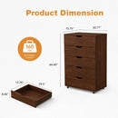 Modern 5 Drawer Dresser With Wheels by HouseOfZazla