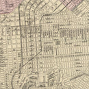 Vintage Map of San Francisco, California 1874