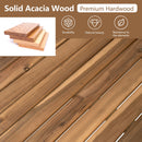 Outdoor 4pc Acacia Wood Sectional Patio Sofa Set by HouseOfZazla
