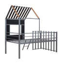 Loft Bed With Roof, Window, Guardrail, Ladder by HouseOfZazla