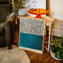 Teal Block and Ink Dots